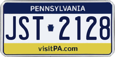 PA license plate JST2128