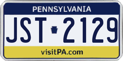 PA license plate JST2129