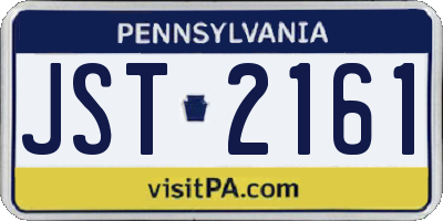 PA license plate JST2161