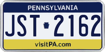 PA license plate JST2162