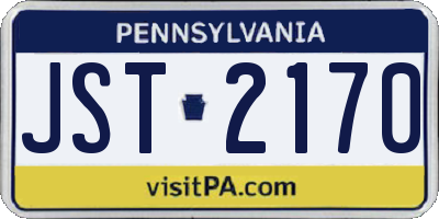 PA license plate JST2170