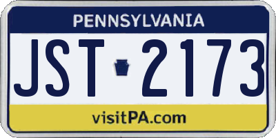 PA license plate JST2173