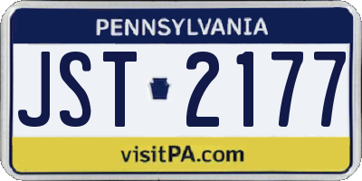 PA license plate JST2177