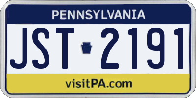 PA license plate JST2191