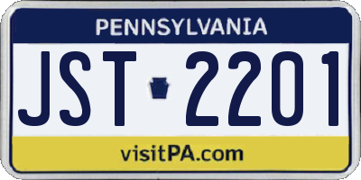 PA license plate JST2201