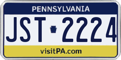 PA license plate JST2224
