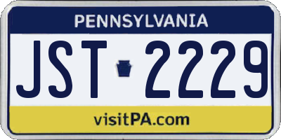 PA license plate JST2229