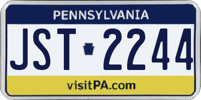 PA license plate JST2244
