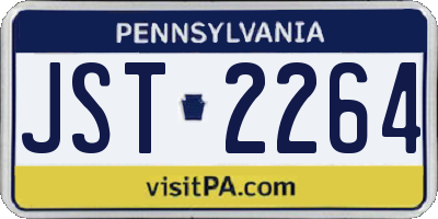 PA license plate JST2264