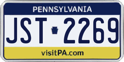 PA license plate JST2269