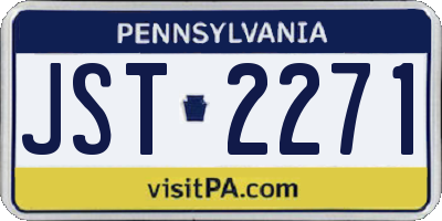PA license plate JST2271