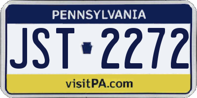 PA license plate JST2272
