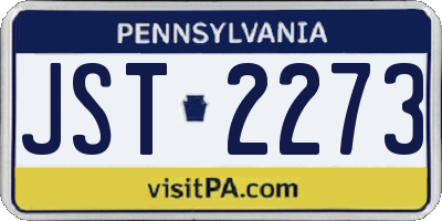 PA license plate JST2273