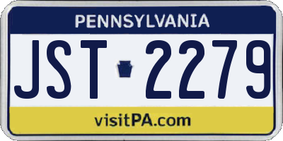 PA license plate JST2279