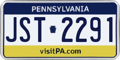 PA license plate JST2291