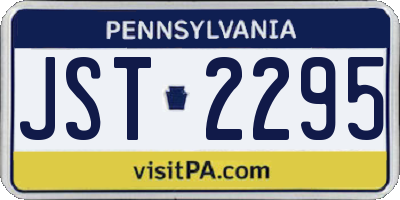 PA license plate JST2295
