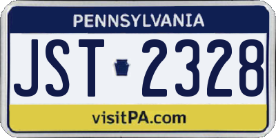 PA license plate JST2328