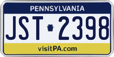 PA license plate JST2398
