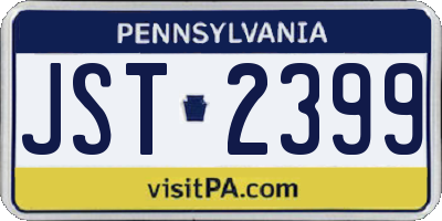 PA license plate JST2399