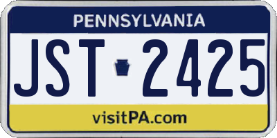 PA license plate JST2425