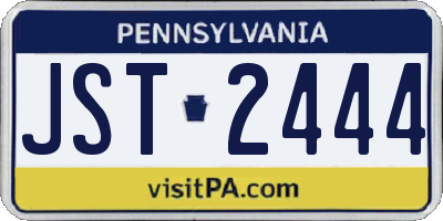 PA license plate JST2444