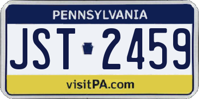 PA license plate JST2459