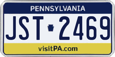 PA license plate JST2469