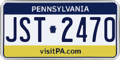 PA license plate JST2470