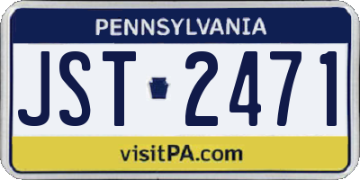 PA license plate JST2471