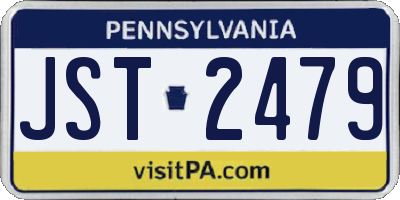 PA license plate JST2479