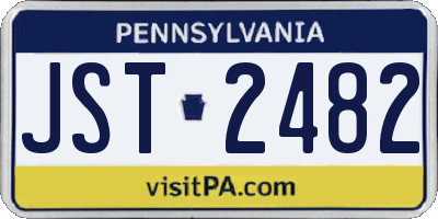 PA license plate JST2482