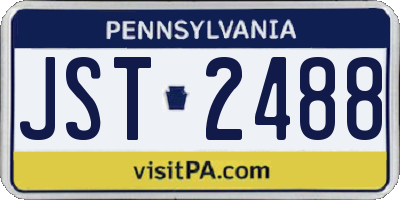 PA license plate JST2488