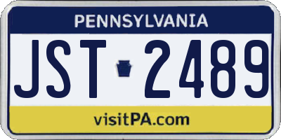 PA license plate JST2489