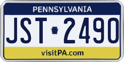 PA license plate JST2490