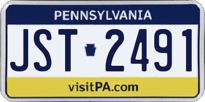 PA license plate JST2491