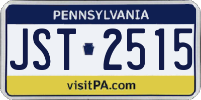 PA license plate JST2515