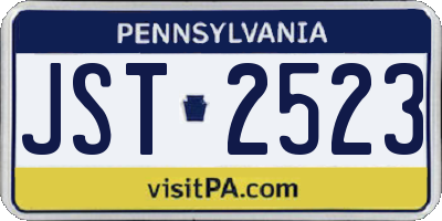 PA license plate JST2523