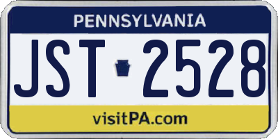 PA license plate JST2528