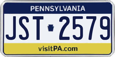 PA license plate JST2579
