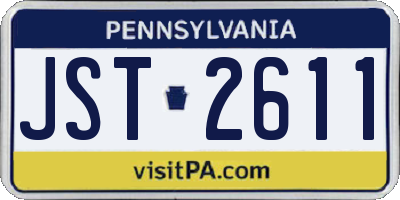 PA license plate JST2611