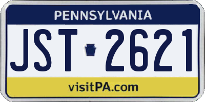 PA license plate JST2621