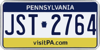 PA license plate JST2764
