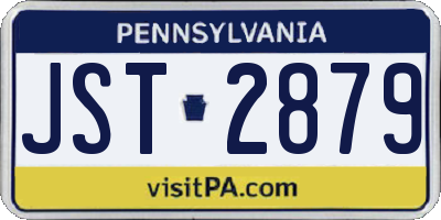 PA license plate JST2879