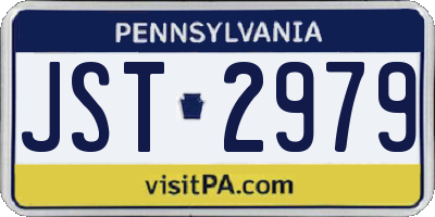 PA license plate JST2979