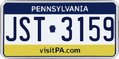 PA license plate JST3159