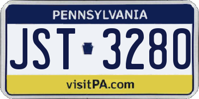 PA license plate JST3280