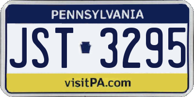 PA license plate JST3295