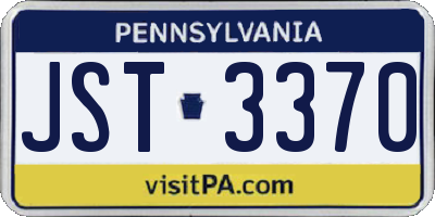 PA license plate JST3370