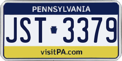 PA license plate JST3379