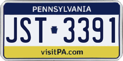 PA license plate JST3391